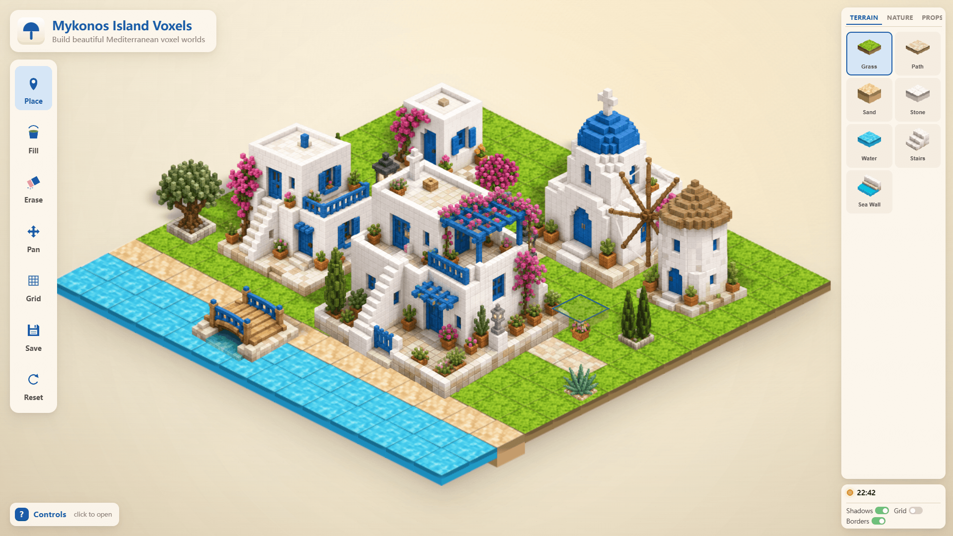 Mykonos Island Voxels